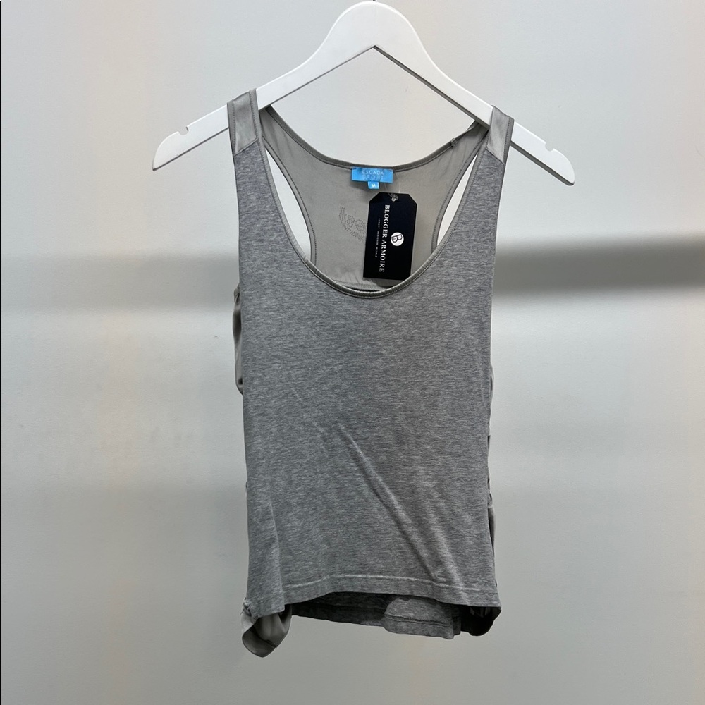 Escada Gray Sleeveless Tank Top